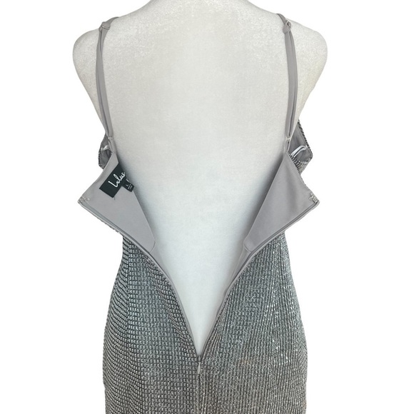 LULUS Spark in The Night Silver Sparkle Mini Dress - Picture 8 of 9